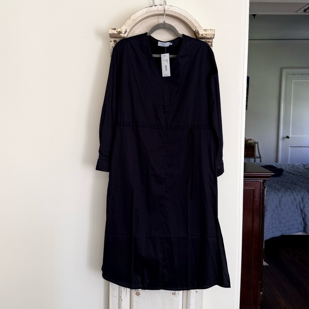 NWT Harshman Belinda Black Midi Dress Oversized XS - Picture 6 of 7
